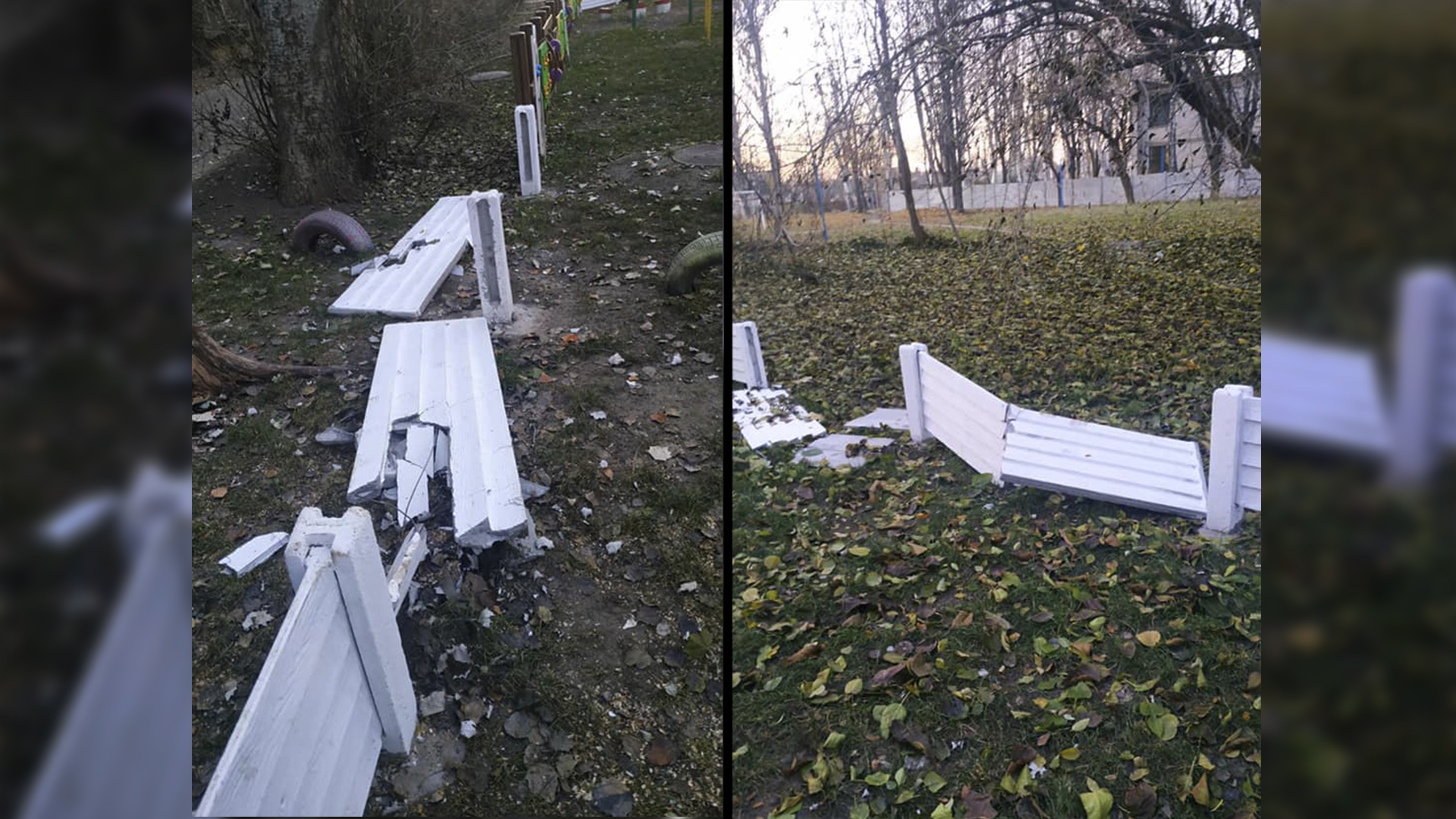 В Никополе маленькие «вредители» сломали забор вокруг детской площадки | Прихист 