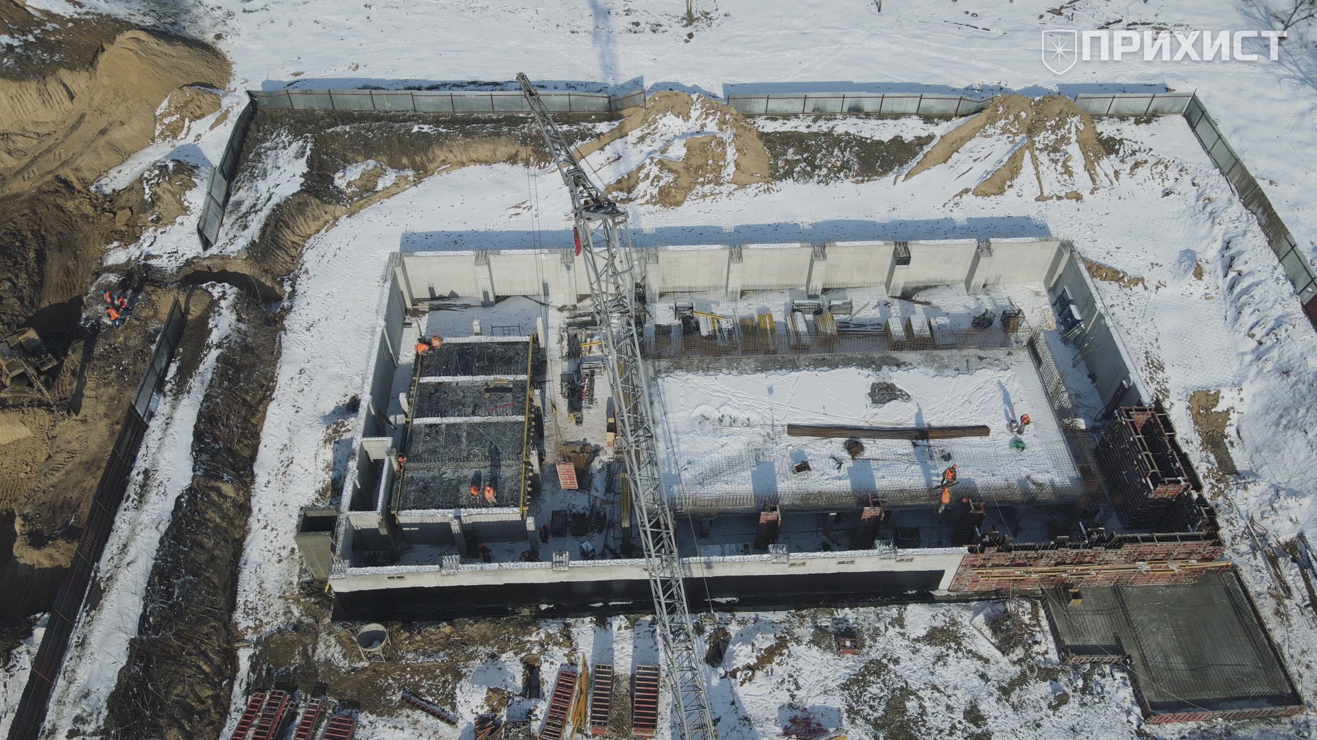 Видео стройки бассейна в Никополе | Прихист 