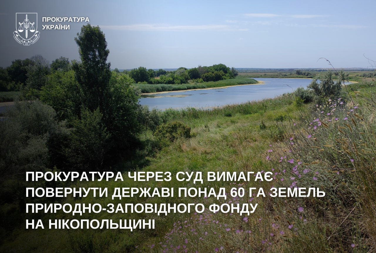 Прокуратура через суд вимагає повернути державі понад 60 гектарів земель природно-заповідного фонду на Нікопольщині | Прихист Прокуратура через суд вимагає повернути державі понад 60 гектарів земель природно-заповідного фонду на Нікопольщині | Прихист